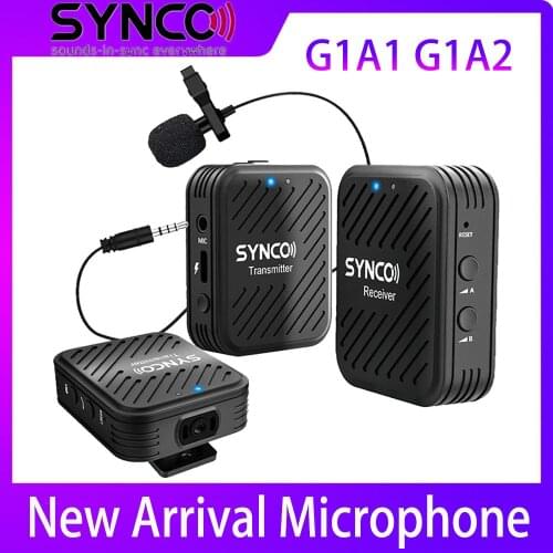 SYNCO G1 G1A1 G1A2 Wireless Lavalier Microphone System for Smartphone Laptop DSLR Tablet Camcorder Recorder pk comica