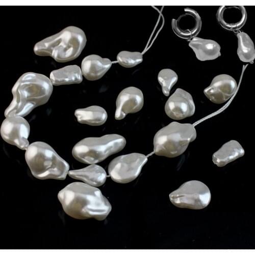 20pcs Baroque Pearls Beads Imitation Resin Loose Spacer Beads For Jewelry Making DIY Necklace Bracelet Earring Pendants Findings