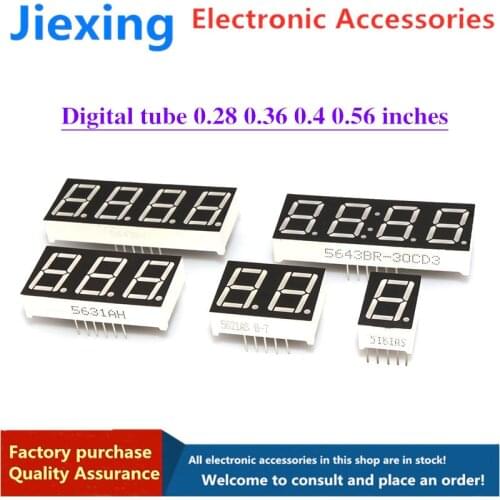 10pcs digital tube 0.28 0.36 0.4 0.56 inch 1/2/3/4 bit common cathode and common anode red highlight