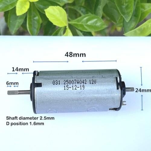 CL-2448 Double Output Shaft Electric Motor DC 6V-12V 9V 6000RPM Steel Pipe Type Carbon Brush High Torque for Electrical Curtain