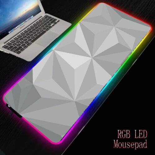 Colorful Diamond Pattern Desktop Pad RGB Illumination Mousepad Laptop Computer Gaming Mat Large LED Mouse Pad Gamer Pad Mouse