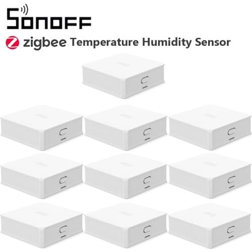 10Pcs SONOFF SNZB-02 ZigBee Temperature And Humidity Sensor LowBattery Notification Works SONOFF ZigBee eWeLink APP Control