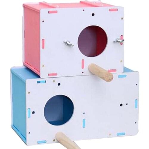 Wooden Birdhouse Pet Bird Breeding Box Parakeet Budgie Cockatiel Breeding Box Nest Box Nest Isolation Box