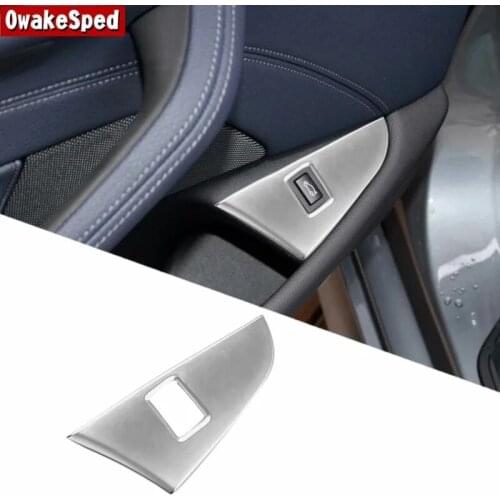 For BMW 5 Series G30 G38 2018-2020 LHD Interior Decals Car Door Trunk Switch Adjustment Button Frame Decoration Cover Trim