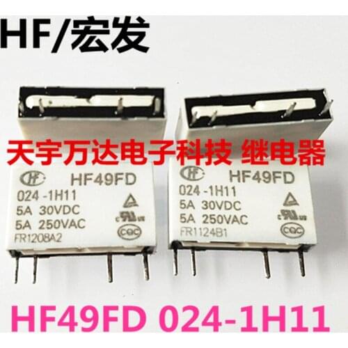 HF49FD 024-1H11 12VDC 5A 4PIN 24V DC24V Relay