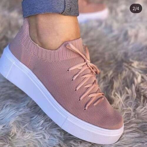 Casual Shoes Womens Vulcanize Shoes New Style Sneakers Ladies Lace-up Breathable Walking Canvas Shoes Tenis Feminino