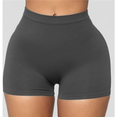 Summer High Waist Women Shorts Fitness Sports Shorts Jogging Female Casual Skinny Soft Elastic Stretch Solid Black Biker Shorts