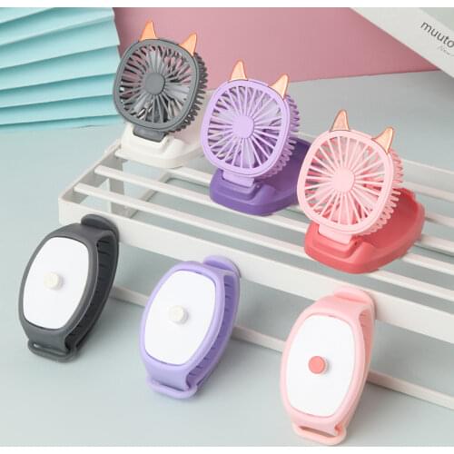 Mini Fan Portable Wrist Children Silent Electric Fan Watches USB Rechargeable Summer Radiator Outdoor Travel Mini Air Cooler