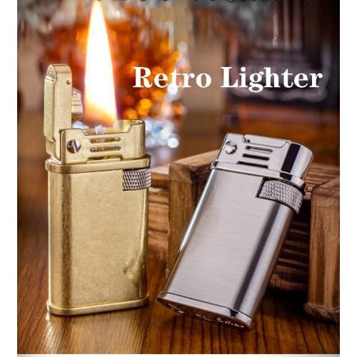 New chief kerosene lighter ,retro old style lighter , brass metal windproof, gift for smoker