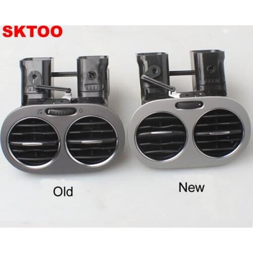 SKTOO For 2010-15 Volkswagen Tiguan concept armrest rear air conditioning vent rear seat heater air conditioning outlet Silver