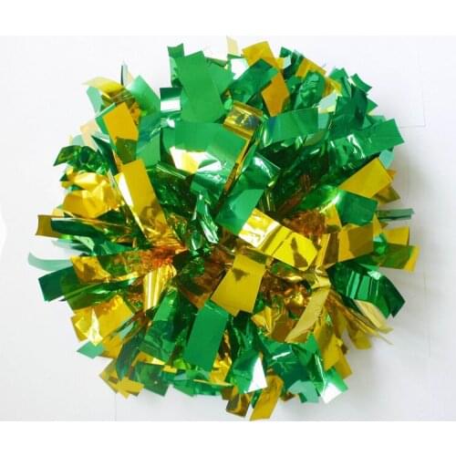 Mixed color game pompoms (10 pieces/lot) Cheerleader pompons High quality Cheerleading supplies Color and handle can choose