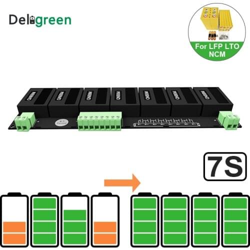 QNBBM 7S 15V 24V Battery Active Balancer BMS for LIFEPO4,LTO,Polymer ,LMO,LI NCM LI-ion battery 18650 DIY Pack