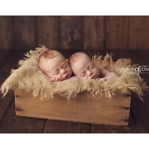 Dvotinst Baby Photography Props Kakhi Hemp Background Blanket Basket Filler Flax Fotografia Accessories Studio Shoots Photo Prop