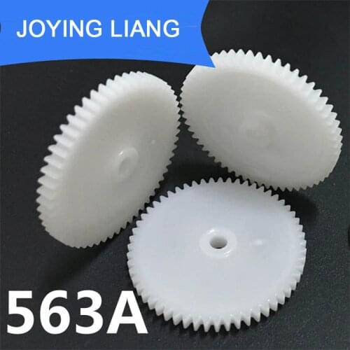563A 0.5M 29MM GEAR Modular 0.5 56 Teeth 3mm Hole Plastic Gear Wheel Toy Accessories 10pcs/lot