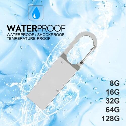 High Speed USB 2.0 Mini Flash Drive 8GB 16GB 32GB Waterproof Metal usb flash drive Pen key chain memory Sticks