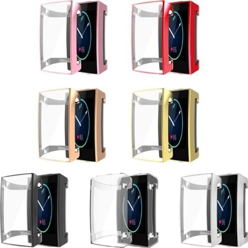 Screen Protectors Case For Fit bit Charge 4/3Watch Band Replacement TPU Frame