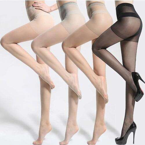 Ladies 5D Tear Resistant Nylon Pantyhose Women Summer Sexy Breathable Elastic Tights Slim Stockings High Waist Sun Protection