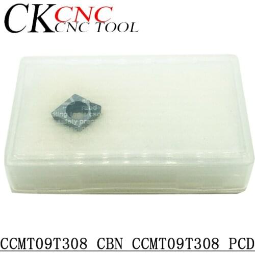 1PCS CCMT09T308 CBN CCMT09T308 PCD CNC Rotary Blade Diamond Turning Blade Processing aluminum, machining steel, harder materials
