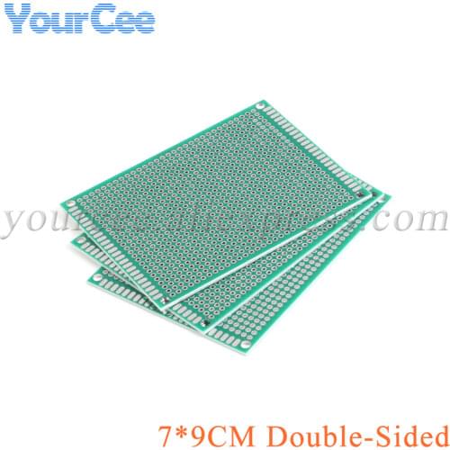 10 pcs 7X9cm Double Side Prototype pcb 7*9cm Breadboard Universal for Arduino Glass Fiber Practice Test DIY Electronic Kit