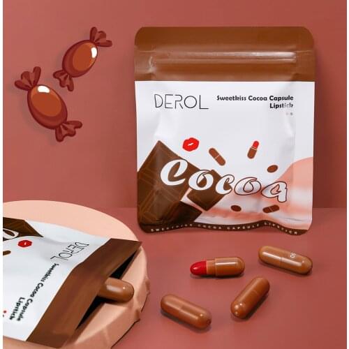 10PCS Mini Chocolate Capsule Lipstick Velvet Matte Candy Bags Kawaii Lipstick Natural Charm Lip Makeup Set For Women Gift