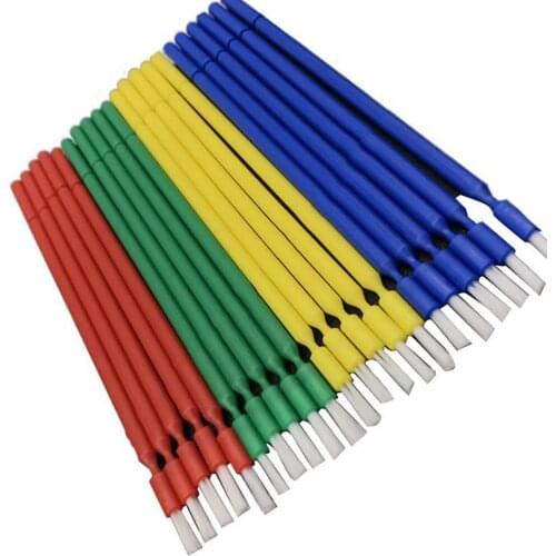 100Pcs/Bag 10cm Dental Disposable Micro Applicator Brushes Long Bendable Sticks Dental Clinic Supplies Blue/Yellow/Green/Red