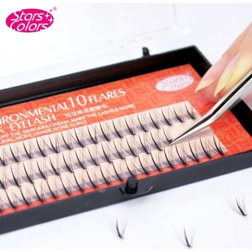 10D Middle Dense Side Faux Mink False Eyelashes Natural Curly Silk Eyelashes Soft Natural Eyelash Extension