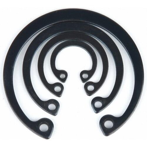 2-50pcs M8-M72 Internal Circlips Black 65Mn Steel C-type Snap Lock Retaining Ring Holes Shaft Collar Washer GB893