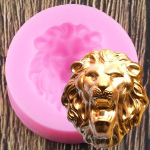 3D Lion Head Fondant Silicone Molds Cake Decorating Tools Kitchen Baking Chocolate Candy Clay Moulds