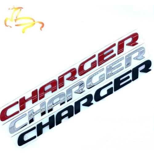 3D Metal Car Auto Sticker Emblem Badge Rear Trunk Lid Emblem Metal Logo Badge Sign For Dodge Charger SRT R/T Hellcat