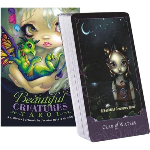 80pcs Beautiful Creatures Tarot Cards Deck Games Oracle Party Playing Card English Tarot Table Board Game Divination Fate