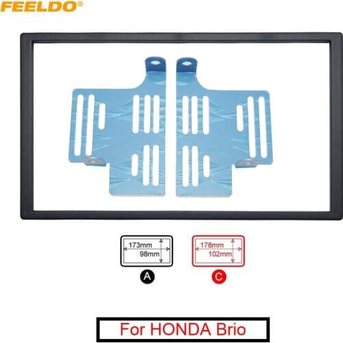 FEELDO Car Stereo Radio Fascia Frame Adapter For HONDA Brio CD/DVD Player 2Din Dashboard Face Frame Installation Mount Kit