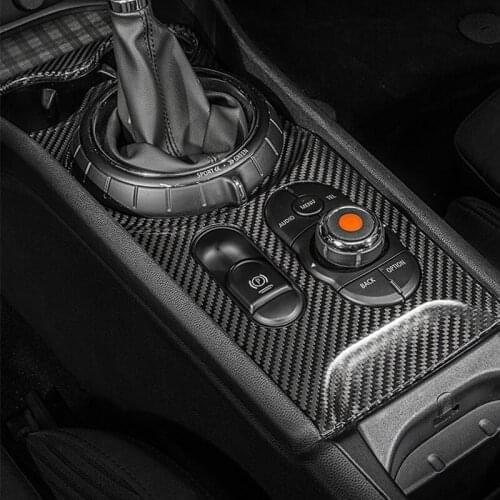 Car Carbon Fiber modified Accessories Gear Shift Panel Decoration Cover Sticker For BMW MINI COOPER S F54 F55 F56 F57 F60