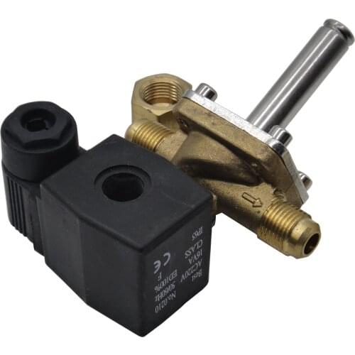 Bi-flow solenoid valve with 10mm ODF solder tubes optimizes pipeline design of heat pump air conditioners or 3-in-1 heat pump