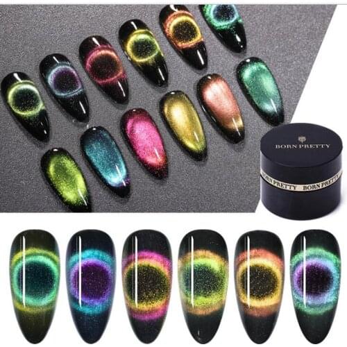 Cateye nails magnetic Nail Gel 6ml Silver Holographics Glitter Gel Nail Polish Magnetic Gel Polish For Nails Design