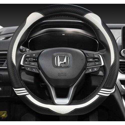 38CM PU Leather Car Steering Wheel Cover Customized Size for Honda Civic 2016 ~ 2019 2020 10th Generation High Quality