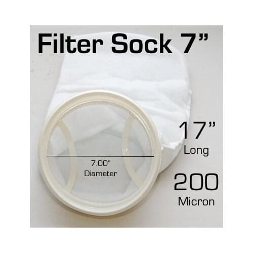 Filter Sock L 7" x 17" 200 Micron Aquarium Felt Bag Odyssea