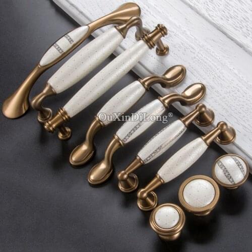 Brand New 10PCS European Ceramic Furniture Handles Drawer Pulls Cupboard Wardrobe Kitchen Wine Cabinet Pulls Knobs and Handles