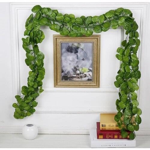 Artificial Fake Plant Vine Evergreen Plant Sweet Potato Pumpkin Plantain Leaf Garden Growth Decoration Bedroom Living Room