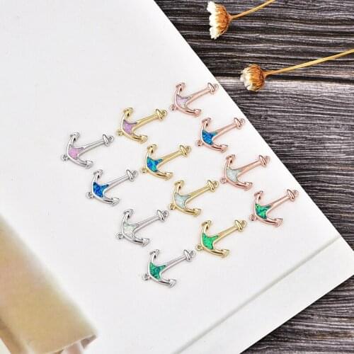 KAMAF Copper Anchor Opal DIY Jewelry Accessories Bracelet 4 Colors Available