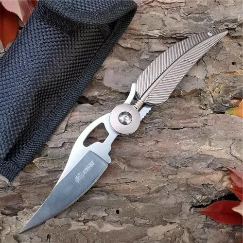 Outdoor Tactical Camping Hunting Survival Pocket Folding Knife Mini Blade Aluminum Handle Portable Fruit Knives EDC Hand Tool