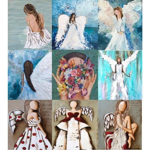 Angel Girl Digital Oil Painting Home Decorative Painting Hand Painted Gift Adult Painting Kit