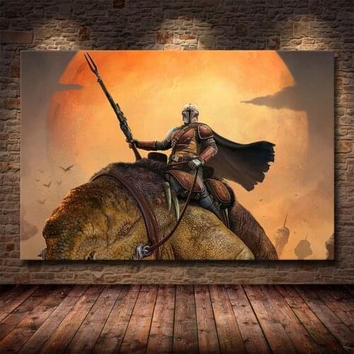 Classic Popular American Drama Science Fiction Tv Series The Mandalorian Poster Canvas Painting Living Room Bedroom Decoration
