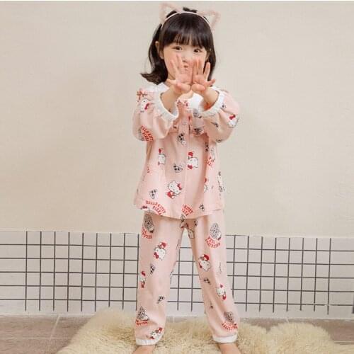 2021 Classic Children Pajamas Set Kids Baby Girl Boys Cartoon Casual Clothing Costume Long Sleeve Children Sleepwear Pajamas Set