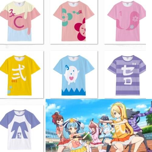 Zombieland Saga Sakura Minamoto Konno Junko Cosplay Costume T-shirt Top Tee Shirt Japanese Anime Cartoon T shirt