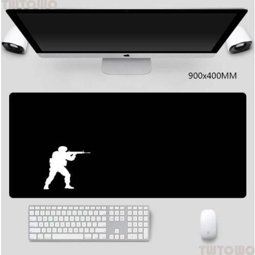 Gaming Play Mat Black Background Mouse-pad with Skid Non-slip Natural Rubber Desktop Mat Keyboard Pads for Playing Games
