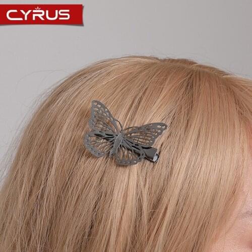 Trendy Hollow Stereoscopic Butterfly Hair Clip For Women Charm Statement Gold Silver Color Simple Jewelry Joyas Gift Wholesale