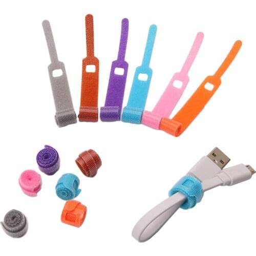Multi-Color Length 14.5 cm 30 Fasten Reusable Cable Organizer Earphone Mouse Tie Cable Management Wire Winder