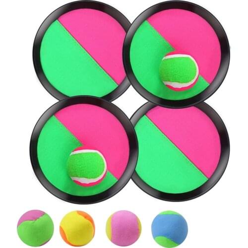 Catch Ball Set Sticky Balls Sucker Toy Outdoor Toss Catch Paddle Game with Paddles Balls Parent-Child Interactive Toys For Kids