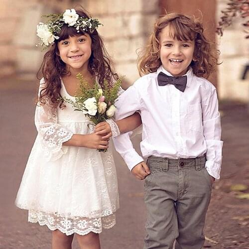 New Elegant Flower Girl Dress First Communion Dress Girls Clothes Children Gown High Quality Custom Made