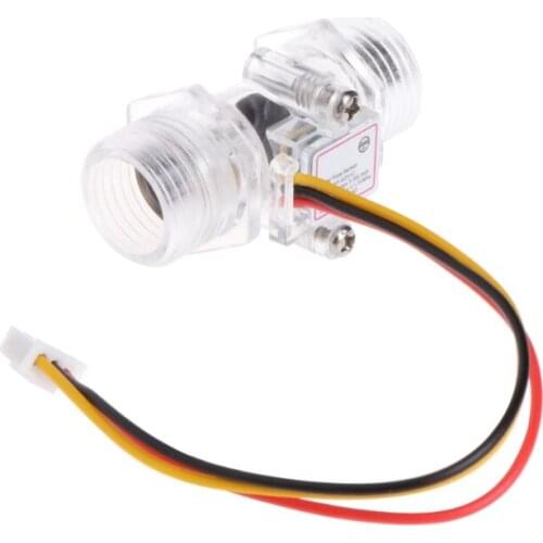 AIMOMETER New Water Flow Sensor Switch Water Flow Sensor Switch G1/2" Hall Effect Meter Control DC 5-15V Z1019